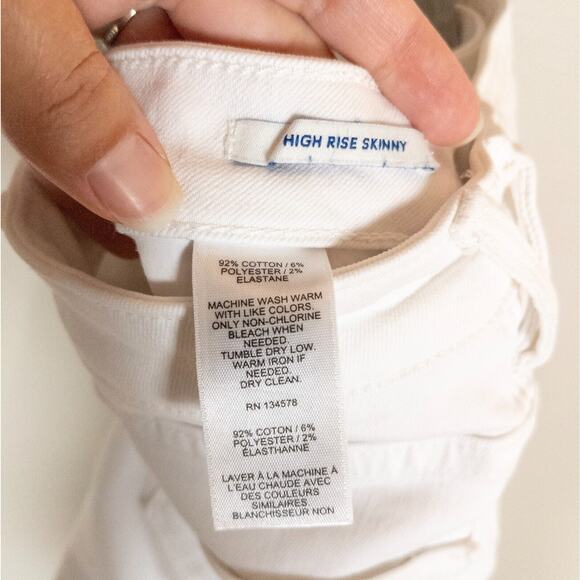 VINEYARD VINES White Jamie High Rise Skinny Jeans Stretch Women's 25 - Picture 3 of 3